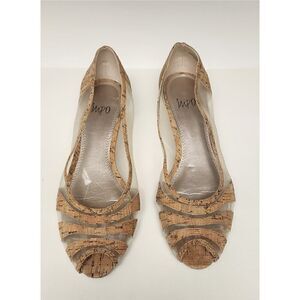 Impo Gettable II Low Wedge Textile/Cork Upper Shoes Size 9.5M